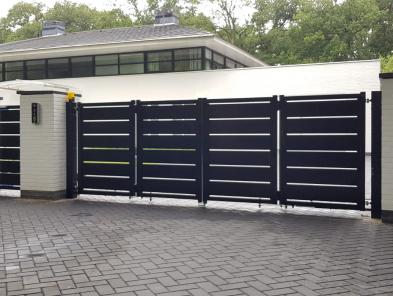 Elektrische dubbele harmonica draaipoort DHAC 