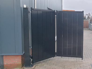 Elektrische enkele harmonica vouw draaipoort type EHAC